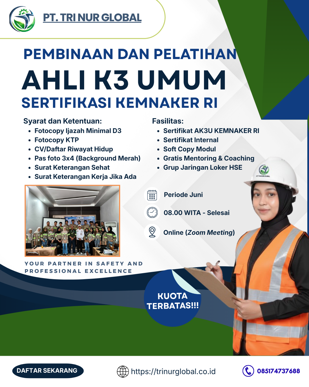 Poster Calon dan Ahli K3 Umum KEMNAKER