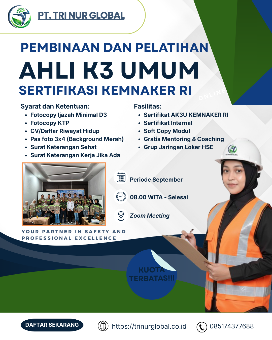 Poster Calon dan Ahli K3 Umum KEMNAKER