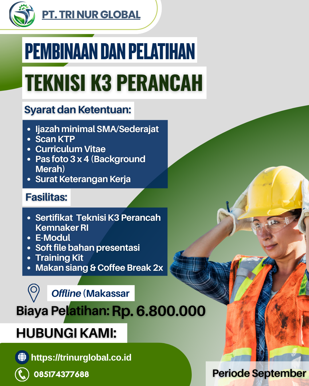 Poster K3 Teknisi Perancah KEMNAKER